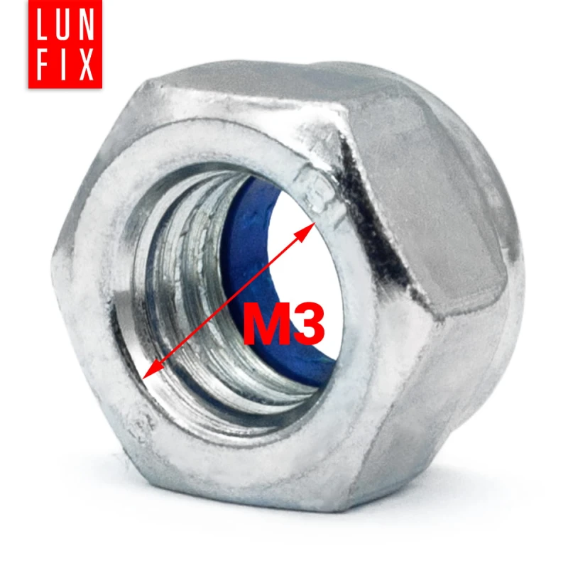 Nakrętka samokontrująca nierdzewna M3 DIN 985 stal A2 20szt.