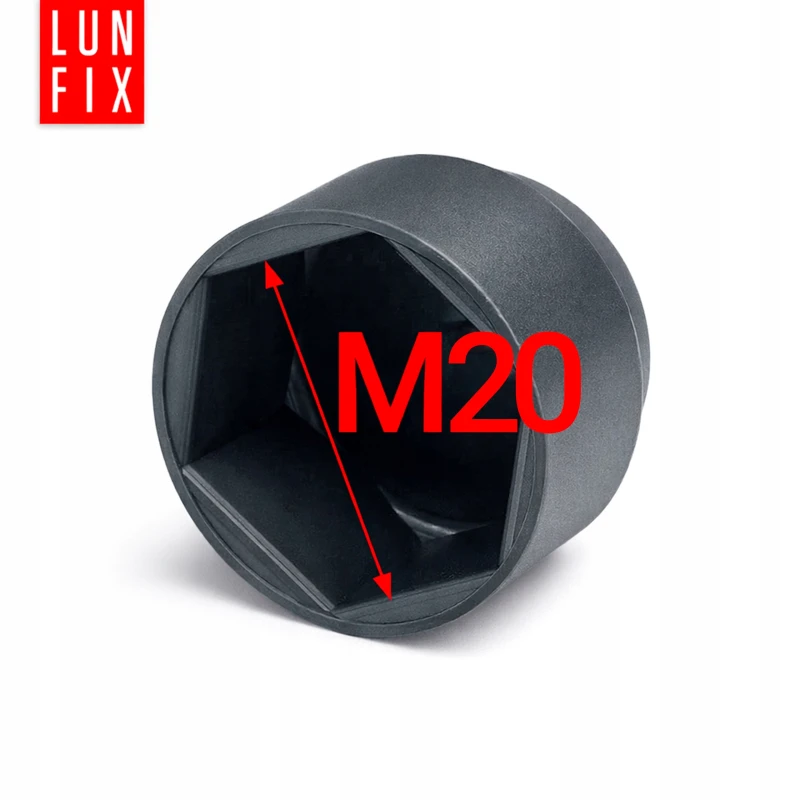 Antracitová krytka matice M20 pro šrouby, 5 ks.