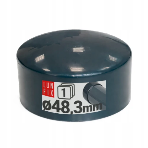 Vnější krytka na kulatý sloupek Ø48,3 mm, grafitová, 1 ks.
