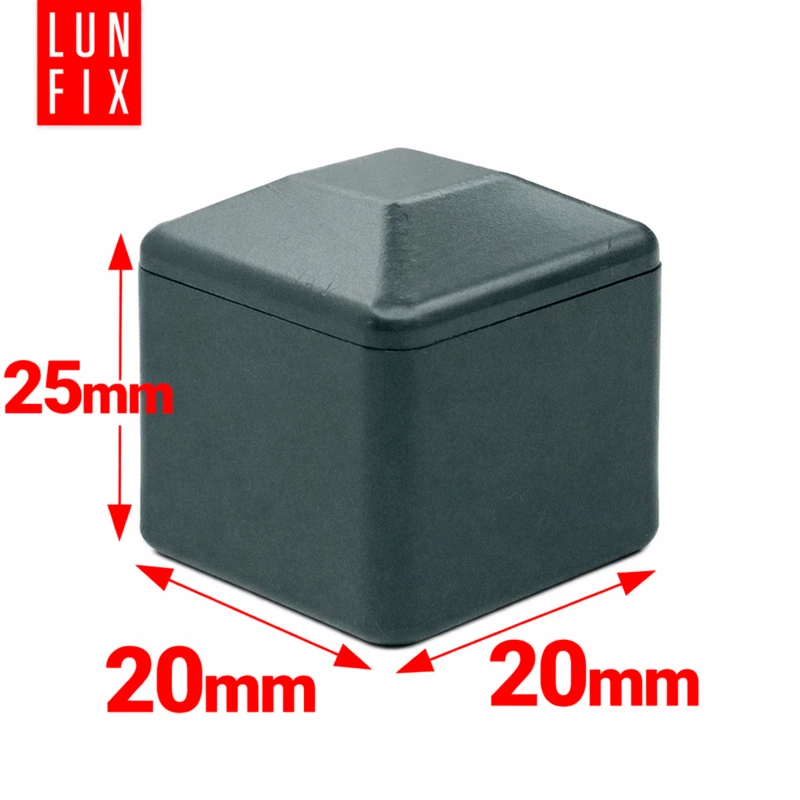 Nasadka zewnętrzna na słupek kwadratowy 20x20 mm, grafitowa – 100 szt.