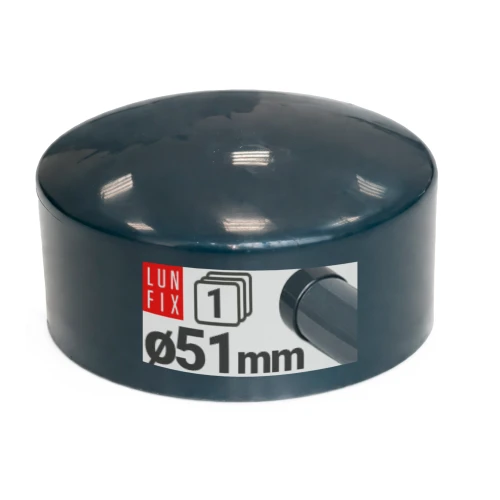 Vnější krytka na kulatý sloupek Ø51 mm, grafitová, 1 ks.