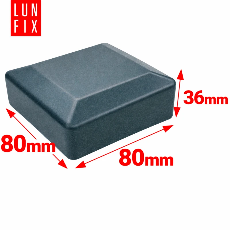 Nasadka zewnętrzna na słupek kwadratowy 80x80 mm, grafitowa – 10 szt.