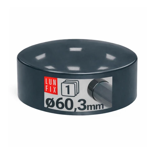 Vnější krytka na kulatý sloupek Ø60,3 mm, grafitová, 1 ks.