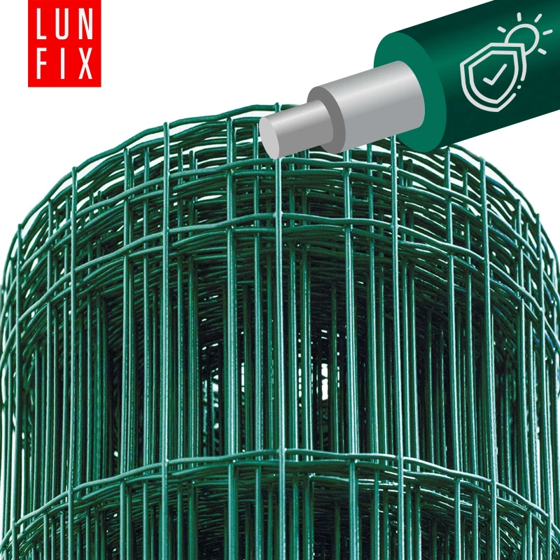 Zelené svařované plotové pletivo s PVC povlakem, oko 100x50 mm, drát Ø2,5 mm, výška 1,8 m, role 25 m – premium