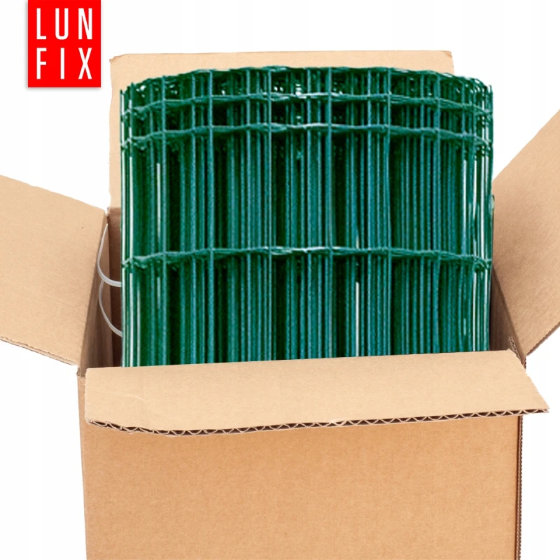 Zelené svařované plotové pletivo s PVC povlakem, oko 100x50 mm, drát Ø2,5 mm, výška 1,8 m, role 25 m – premium