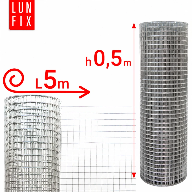 Pozinkované svařované pletivo, oko 19x19 mm, drát Ø1 mm, výška 0,5 m, délka 5 m – chovatelské a na voliéry