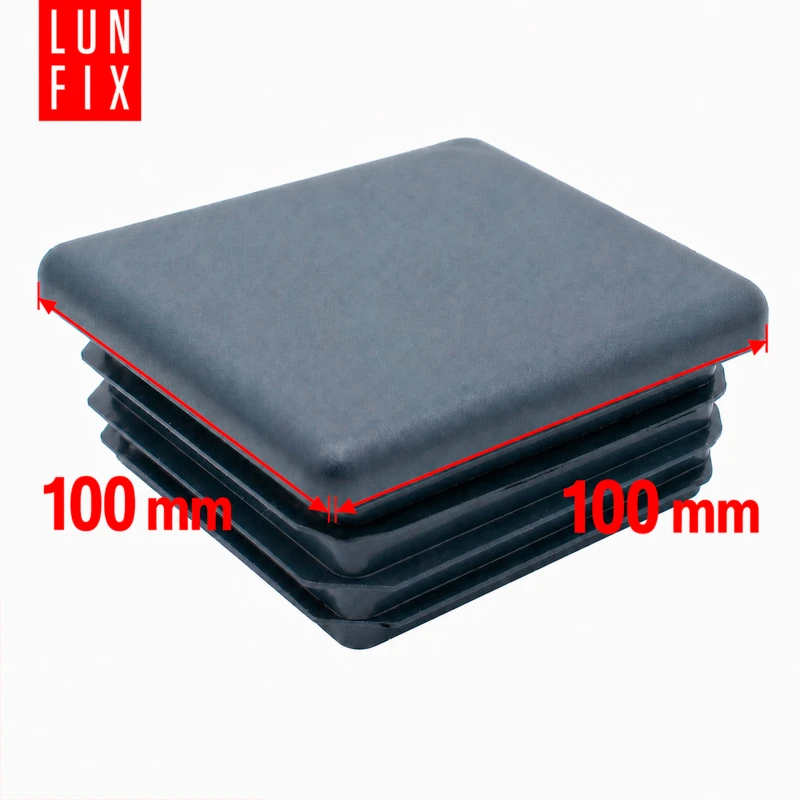 Grafitová záslepka pro čtvercový plotový sloupek 100x100 mm, 1 ks.
