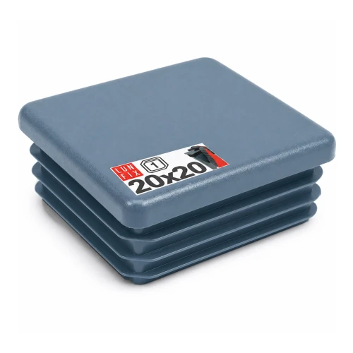 Grafitová záslepka pro čtvercový plotový sloupek 20x20 mm, 1 ks.