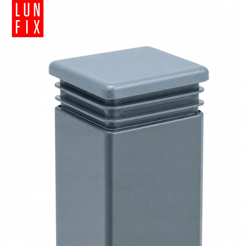 Zaślepka kwadratowa grafit 30x30 mm do słupka ogrodzeniowego 100 szt. - Zatyczki do słupków, korki, wkładki