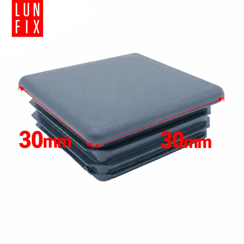 Zaślepka kwadratowa grafit 30x30 mm do słupka ogrodzeniowego 10 szt. - Zatyczki do słupków, korki, wkładki