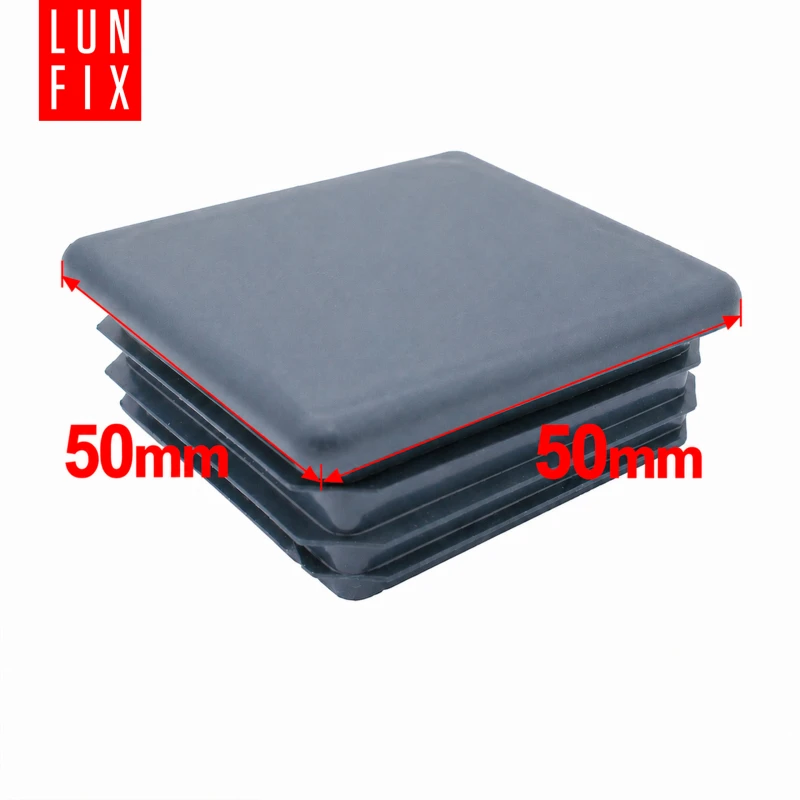 Zaślepka kwadratowa grafit 50x50 mm do słupka ogrodzeniowego 10 szt. - Zatyczki do słupków, korki, wkładki