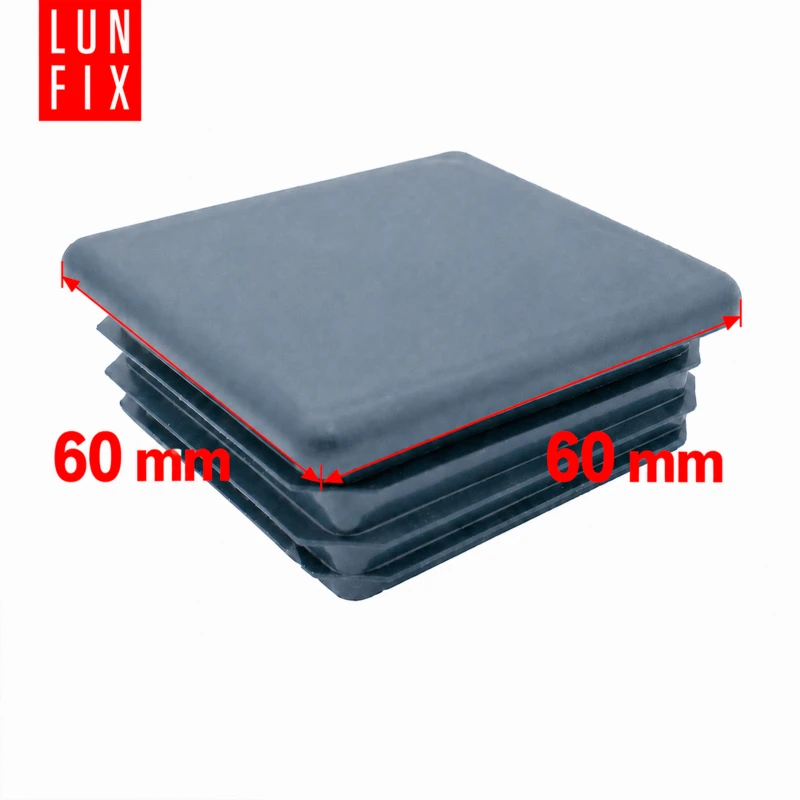 Grafitová záslepka pro čtvercový plotový sloupek 60x60 mm, 10 ks.