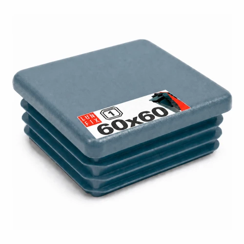 Grafitová záslepka pro čtvercový plotový sloupek 60x60 mm, 1 ks.