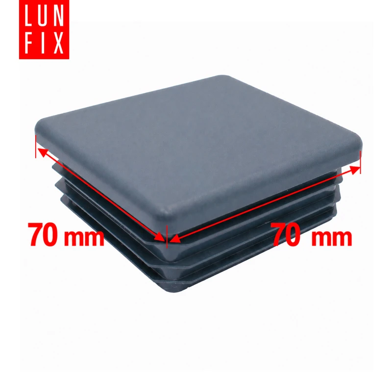 Grafitová záslepka pro čtvercový plotový sloupek 70x70 mm, 10 ks.
