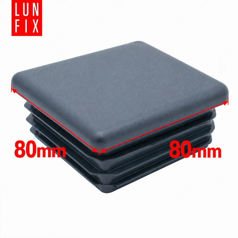 Grafitová záslepka pro čtvercový plotový sloupek 80x80 mm, 1 ks.