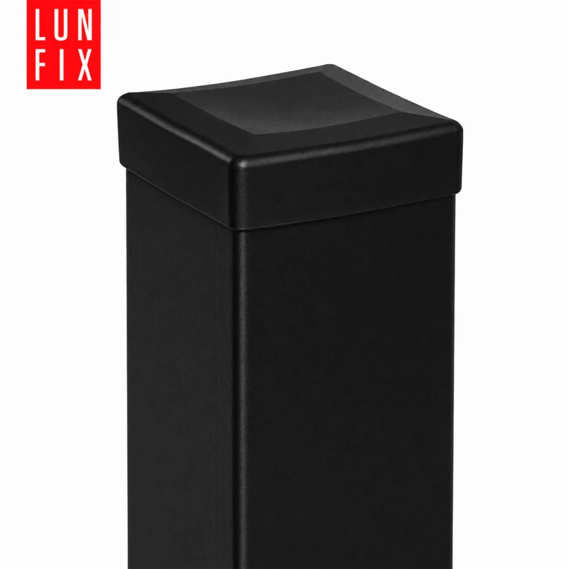 Černá záslepka pro obdélníkový plotový sloupek 20x30 mm, 10 ks.