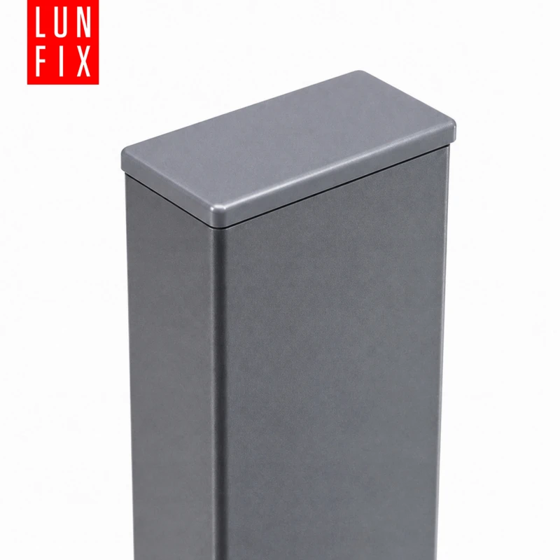 Grafitová záslepka pro obdélníkový plotový sloupek 20x30 mm, 100 ks.