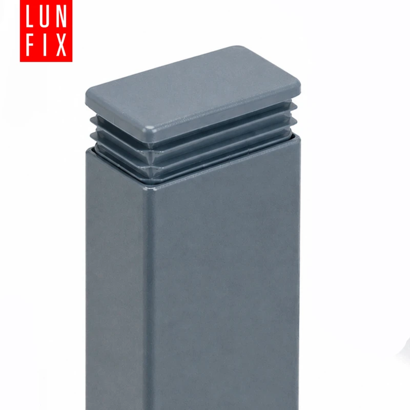 Zaślepka prostokątna grafit 20x60 mm do słupka ogrodzeniowego 1 szt. - Zatyczki do słupków, korki, wkładki