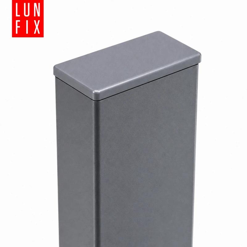 Zaślepka prostokątna grafit 40x80 mm do słupka ogrodzeniowego 1 szt. - Zatyczki do słupków, korki, wkładki