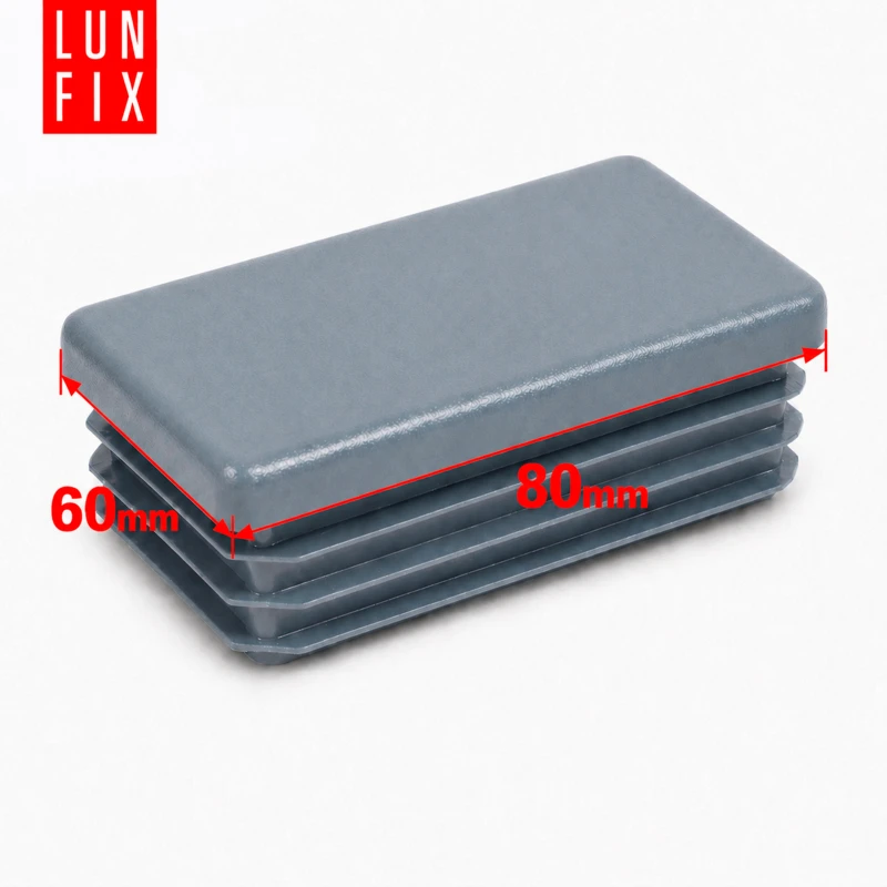 Grafitová záslepka pro obdélníkový plotový sloupek 60x80 mm, 1 ks.