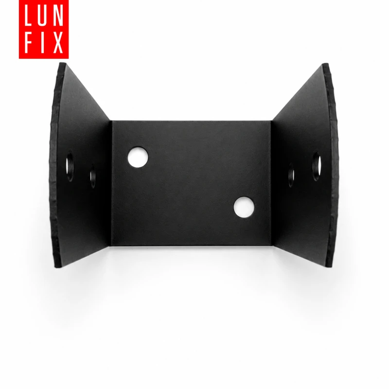 Podstawa słupa typu U 70x70x120x2,5 mm czarna PSOL – 4 szt.