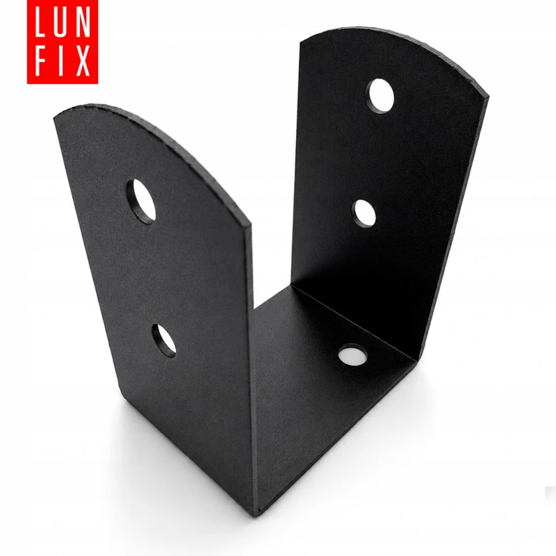 Podstawa słupa typu U 90x70x120x2,5 mm czarna PSOL – 1 szt.