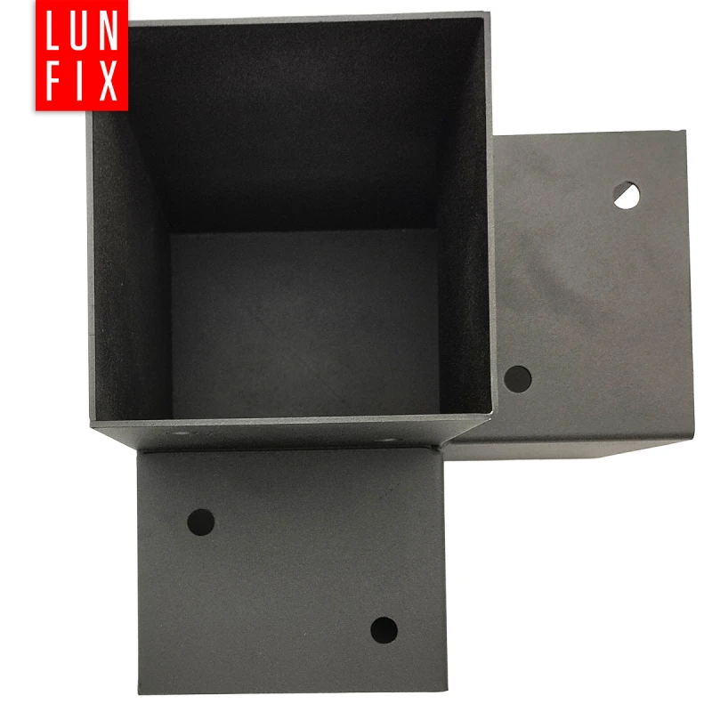 Łącznik belki czarny Y 100x100 mm i wkręty 8x40 mm czarne - zestaw montażowy