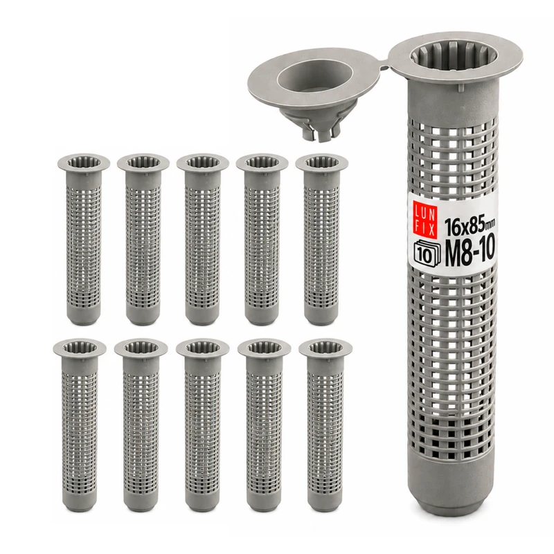 Sítové pouzdro pro chemickou kotvu 16x85 mm, pro závity M8–M10, 10 ks.
