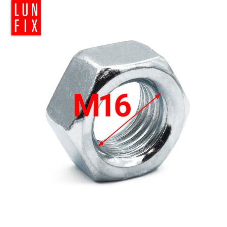 Šestihranná matice M16 DIN 934 třída 6 pozinkovaná 8 ks.