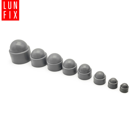 245 ks. sada šedých krytek na matice M5-M20