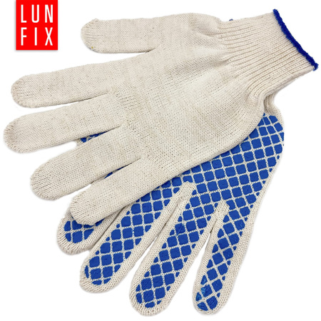 Pracovní rukavice bavlněné povlečené latexem velikost 9-L 1 kus