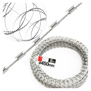 Žiletkový drát concertina 450mm 8 m