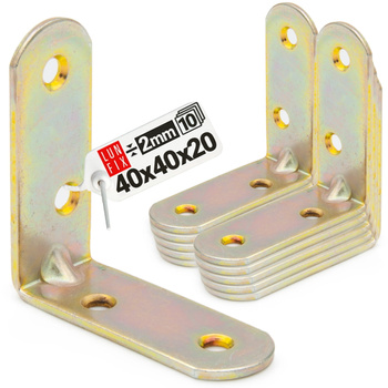 Nábytkový úhelník 40x40x20x2 KR4 10ks.