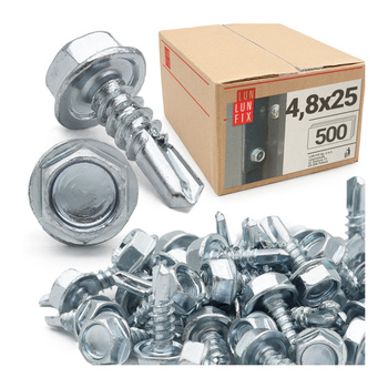 Samovrtný šroub 4,8x25 šestihranný DIN7504K pozinkovaný 500ks.