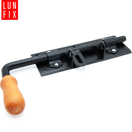 Zástrčka vratová 280x80mm černá s dřevěnou koncovkou pravá 1ks