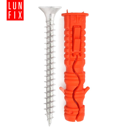 Hmoždinky rozpěrné 8x40 mm se šroubem se zapustnou hlavou 4x45 mm 100ks.