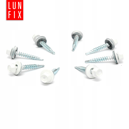 Samořezný vrut do plechu 4,8x25 bílý RAL 9010 250ks.