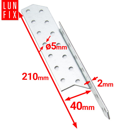 Spojka krokev/vaznice LK4 210x40 mm PRAVÁ 50ks.