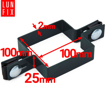 Příchytka plotového panelu průběžná 100x100mm šedá