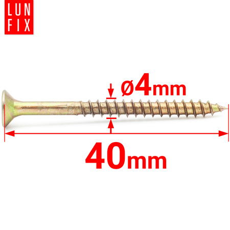 Vrut se zápustnou do dřeva a dřevotřísky 4x40 1kg