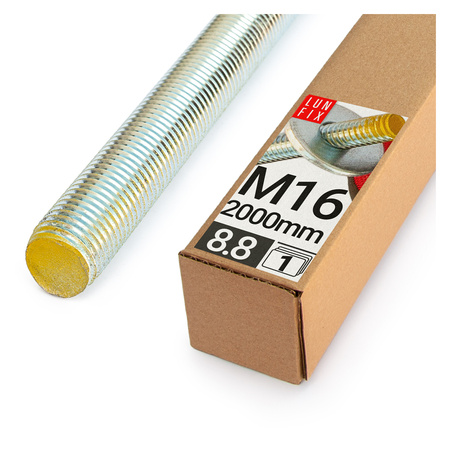 Závitová tyč M16 pozinkovaná 2000 mm 8.8 1 ks.
