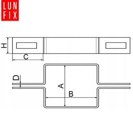 Příchytka plotového panelu průběžná 40x60mm zelená