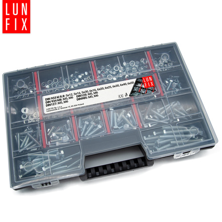 Sada šroubů, matic a podložek M5-M6 540ks. pozink