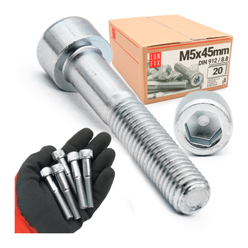 Šroub s válcovou hlavou M5x45 vnitřní šestihran DIN912 třída 8,8 20ks