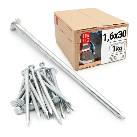 Stavební hřebíky 1,6x30 mm pozinkované 1kg