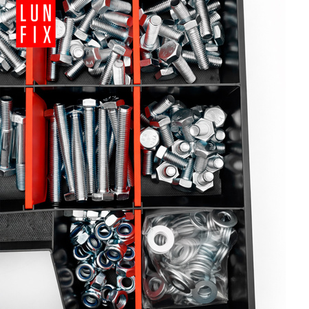 Sada šroubů, matic a podložek M10 390ks. pozink