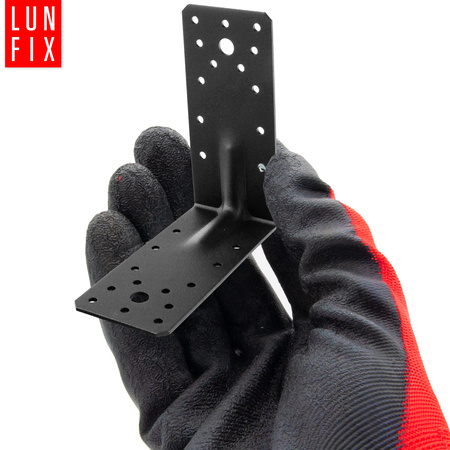 Úhelník s prolisem černý 140x140x65x2 10ks.