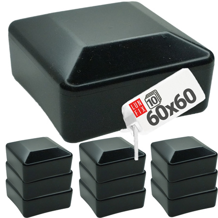 Čepička PVC na sloupek 60x60 mm černá 10ks.