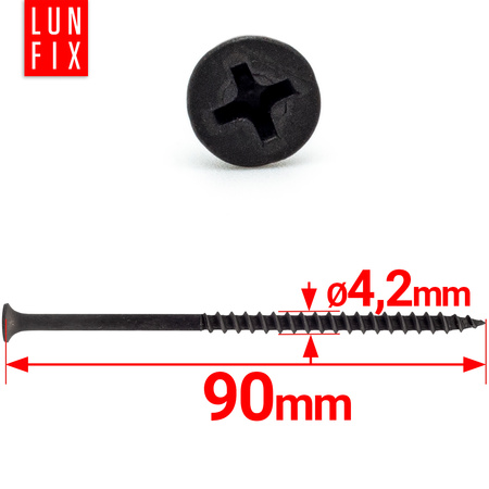 Vruty do sádrokartonu 4,2x90 do dřeva 1kg