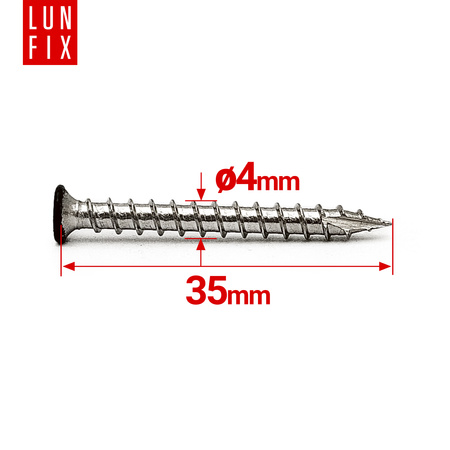 Montážní klipy pro terasová prkna se šroubem 4x35 mm 100ks.